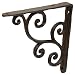 Produktbild Verzierter Regalwinkel Gusseisen dunkelrostfarben 14 x 14 cm Zierwinkel