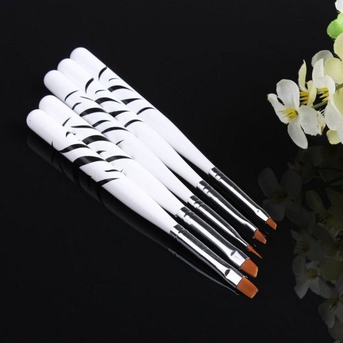 Well-Goal 5Pcs Nail Art Uv Gel Builder Polish Painting Pen Brush Diy Decorations Set