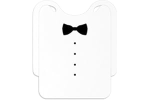 MAQA 50 pz Bavette impermeabili in TNT 35x45 cm, Bavaglini monouso con papillon, bavaglie usa e getta adulti