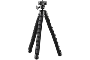 Mantona kaleido Flex leichtes Flex Stativ (mit hochwertigem 360° Kugelkopf, geeignet für Digital und Videokameras, Smartphones und Action Cams) deep grey