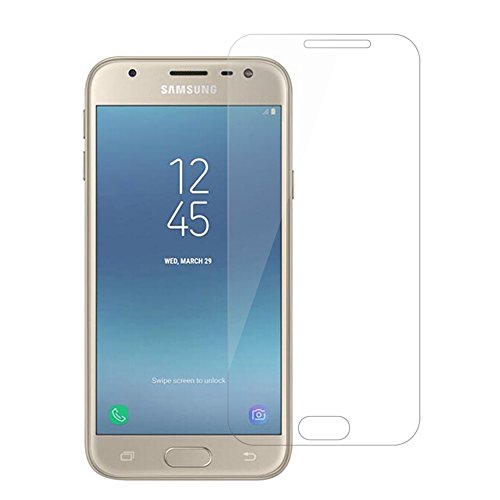 Vetro Temperato J3 2017 Versione Europea, Vispow Pellicole Protettive Alta Trasparenza per Samsung Galaxy J3 (J330) 2017 Pellicola in Vetro Solido Protezione Dello Schermo - Trasparente