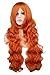 Produktbild Bzuma - Lange wellenförmige Cosplay Partei-Orange 80 cm Kunsthaar Perücken