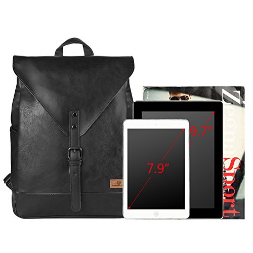 Koolertron Retro Kunstleder Vintage Fashion Unisex School Student Laptop 12   Rucksack Wanderrucksack Hiking Backpack Damen Herren Schultertasche Ruck