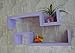 VE.CA-ITALY Design S-Shaped Shelf in Wood 3 Colours Blue, Orange and Purple lilac