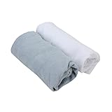 Baby Spannbetttuch Spannbettlaken 70x140 Frottee Kinderbett Bettlaken Gummizug Betttuch Rosa Blau Weiß im 2er PACK