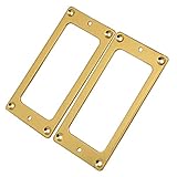 humbucker covers install Nuevo y de alta calidad Sharplace 2 Piezas Anillo de Montaje de Metal para Pickup de Guitarra Eléctrica Humbucker Mounting Ring - Oro
