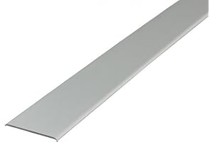 Self-Adhesive Anodised Aluminium Door Threshold - 30mm x 930mm (3.05 ft) Floor Trim Bar, Available in Multiple Finishes LLPG30K TMW Profiles (Silver)