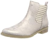 Femininer Schnitt MARCO TOZZI Damen 2-2-25305-32 Chelsea Boots, Beige (Dune Metallic 412), 39 EU