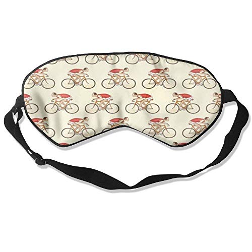 Back and Forth Mountain Bike Unisex Silk Adjustable Strap Sleeping Eye Mask Smooth Eyeshade
