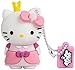Produktbild Tribe Hello Kitty Princess USB Stick 8GB Speicherstick 2.0 High Speed Pendrive Memory Stick Flash Drive, Lustige Geschenke 3D Figur, USB Gadget aus Hart-PVC mit Schlüsselanhänger – Rosa
