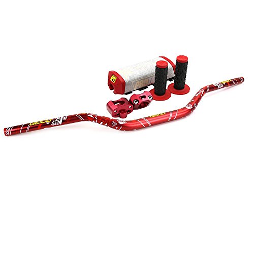 810mm motorcycle Pro Taper Fat Bar 1-1/8" 28mm Pit Dirt Bike Handlebar Lower bar with handlebar balancer pad red