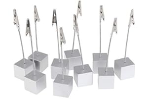 NUOLUX Memo Clip titolare Stand con il catenaccio di alligatore per immagini carta carta Nota Clip 10Pcs (argento)