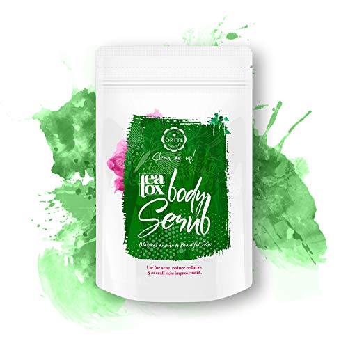 Örtte Gommage 100% NATUREL contre l'Acné | Riche en Aloe vera, Argile blanche, thé vert et Sel de Mer | Réduit l'apparence boutons, cicatrices d'acné et gomme peaux mortes | Purifie et Nourri la peau