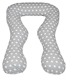 Schwangerschaftskissen Lagerungskissen Relaxkissen universell groß bequem (Muster: getupftes Grau) - 2