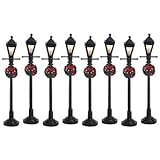 Lemax - Gas Lantern Street Lamp, Set Of 8, B/O (4.5VOLT)