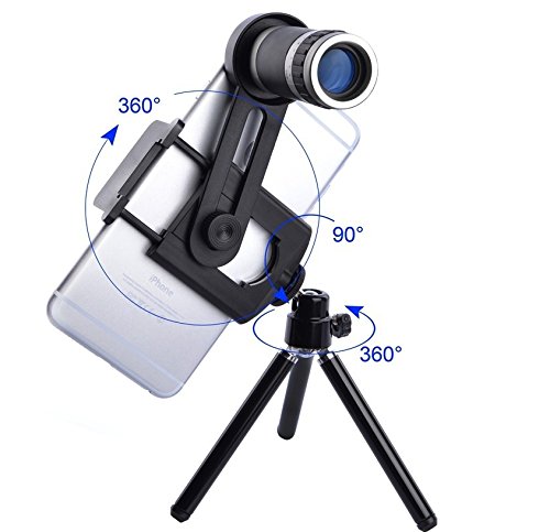 Universale Zoom 8 x per telefono cellulare con supporto per Telescopio-Supporto universale per Smartphone (8 x, obiettivo)