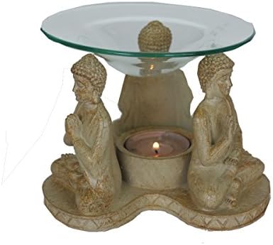 Discount Etnico POLYSTONE ESSENTIAL OIL BURNER-DIFFUSER WITH 3 BUDDHAS 11X12 CM