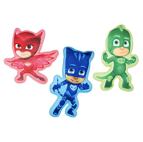 Official Licensed PJ Mask Character Cushions Bundle - Owlette, Geko & Catboy (each size: 28 x 27.5 x 5.5cm)