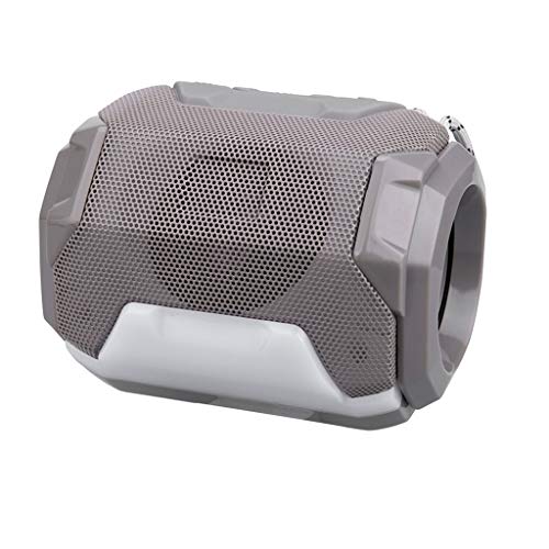 Preisvergleich Produktbild Tragbar Bluetooth Lautsprecher, Bluetooth Tragbarer LED Lautsprecher Stereo Boombox Musikboxen Speaker mit Reinem Bass für Indoor Outdoor Android iPhone Tablets, Laptop, PC (Grau)