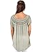 Womens Gypsy Boho Loose Lightweight Off Shoulder Top Blouse Casual Tunic Shirt (Khaki,Medium-Large)