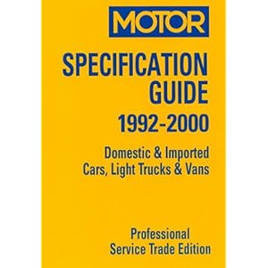 Motor Specification Guide, 1992-2000