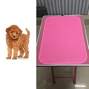 GIANTE Pet Grooming Table Mat Rubber for Pet Bathing Grooming Training Pink