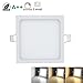 Produktbild Hengda® LED Quadratisches Deckenleuchten,Super hell mit Trafo, Eckig Panel Deckenleuchte Einbauleuchte Downlight,3 Farbtemperaturen, AC 86-265V,für Garderobe Schlafzimmer (Eckig 24W)