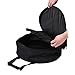 Produktbild 41cm Beauty Dish Tragetasche Tasche Studioausrüstung Tasche Zweischichtiges Design Trommelstil Mit Wabengitter Teiler Für Fotografen (Farbe: Schwarz)