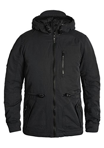 BLEND Marco Herren Winterjacke Steppjacke mit hochabschlieender Kragen mit Kapuze, Gre:XL, Farbe:Black (70155)