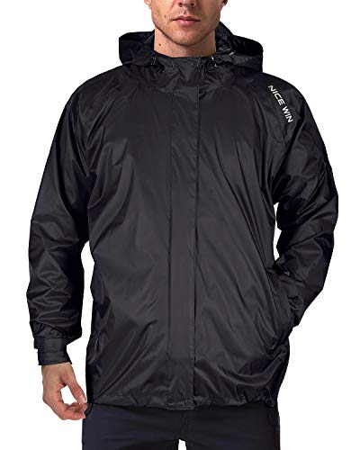 NICE WIN Impermeable (Negro, L)