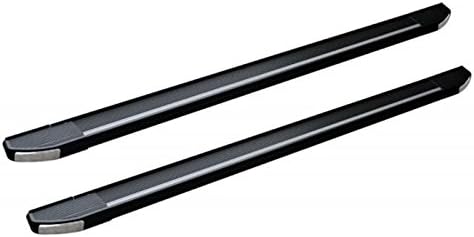 Aluminium Running Boards Pair of Black Side Steps with Brackets and Fixings for Vauxhall Vivaro (01-14) [LWB]