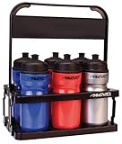 Porta bidones plegable Schreuders Sr Deq Porta Bidones Plegable para 6 Botellas Portabotellas Atletismo y Running Unisex Adulto, (Negro), Talla Única