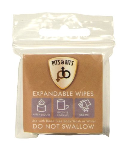 Pits & Bits Expandable Wipes - White, Size 4