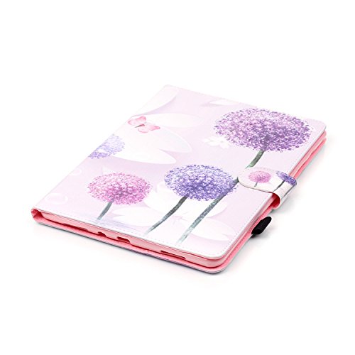 Samsung Galaxy Tab A 9.7 SM-T550 Hülle, DEENOR Colorful Painting and Stylish Drawing Wallet Case Book Style PU Leder Flip Protective Stand Schutzhülle Hülle für Samsung Galaxy Tab A 9.7 SM-T550. (Three flowers) - 4