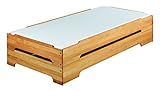 BioKinder 22633 Kai Spar Set Stapelbett aus Massivholz Erle 90 x 200 cm 2 Stück