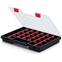 Maison Exclusive Cassetta Degli Attrezzi Nera E Rossa 45x28x26,5 Cm - Foto 4