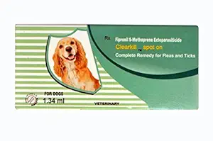 Clearkill Spot On 1.34 ml, Control of Flea, Tick, and Chewing Lice Infestations in Dogs Weighing Between 10 to 20kg