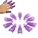 Produktbild Tonsee 10PC Kunststoff Nagel Kunst Soak Off Cap Clip UV Gel Polish Remover Wrap Werkzeug (lila)