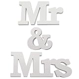 EQLEF® 1 Set Mr & Mrs Holzbuchstaben für Hochzeit Dekoration Sign Top Table Geschenk-Dekor