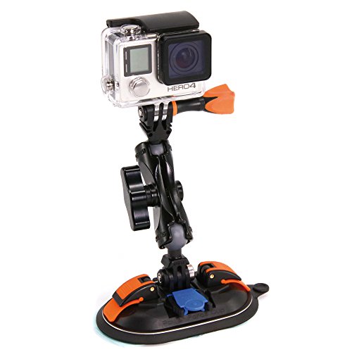 iSHOXS Small Grap 60 Set, Aluminium Extension, 60mm lang, aus 6061er Alu Druckguss für GoPro Halterungen, superrobust und extrem flexibel und schnell verstellbar, mit zwei 2K Mounthandles - 5