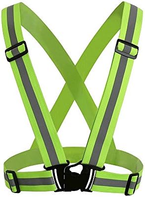LEADEXTEK High Visibility for Outdoor Jogging Adjustable Reflective Running Gear Safety Vest Waist Belt Stripes Jacket , Cycling, Walking, Motorcycle Riding and Running (1 pcs)