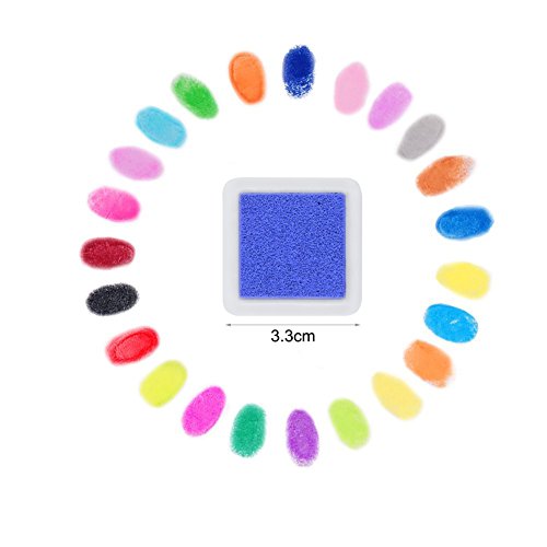 Sel Natural 24 Farben Stempelkissen Set für Tinte Pads Stempel Papier Handwerk Stoff, Fingerabdruck ,Scrapbook, Malerei - 4