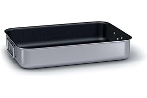 Ballarini Professionale 2040.40 Rostiera Alta Antiaderente, Alluminio, Grigio, 40 x 28 x 8