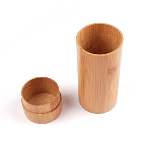 HUPLUE Herren Brillenetui Beige bambus f