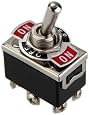 3 Interrupteurs à Bascule 20A 125V - DPDT 6 Bornes | ON/OFF/ON Avec Capots Étanches