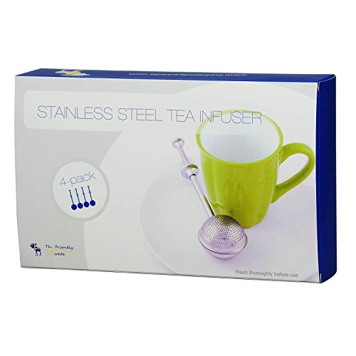 The Friendly Swede 4 Stück Edelstahl Teesieb mit langem Stiel – auch geeignet als Gewürzsieb - 8