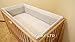 NURSERY BUMPER 420cm LONG ALL ROUND BUMPER TO FIT BABY COT BED (White/Grey)