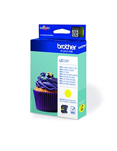 Brother Original Tintenpatrone LC-123Y gelb (für Brother DCP-J132W, -J152W, -J172W, -J552DW, -J752DW, -J4110DW; MFC-J245, -J470DW, -J650DW, -J870DW, -J4410DW, -J4510DW, -J4610DW, -J4710DW, -J6520DW, -J6720DW, -J6920DW) - 3
