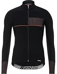 Maillot De Ciclismo De Manga Larga Santini 2017 Vega 2.0 Aquazero Negro-Anaranja (Xxxl , Negro)
