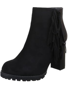 Damen Schuhe, C237, STIEFEL FRANSEN BOOTS